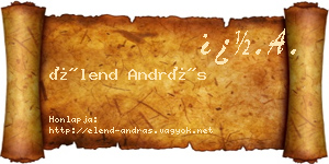 Élend András névjegykártya
